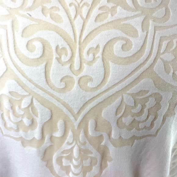 Womens dress tshirt glass beads design  burnout pattern Scoop neck cap sleeves - Picture 7 of 7